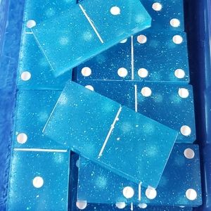 Blue Handmade Resin Dominoes